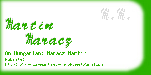 martin maracz business card